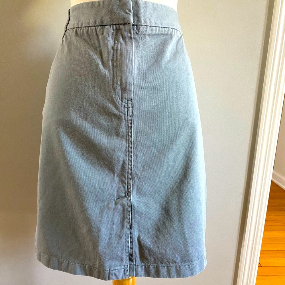 J Crew grey skirt.  Front kick pleat. Size 10